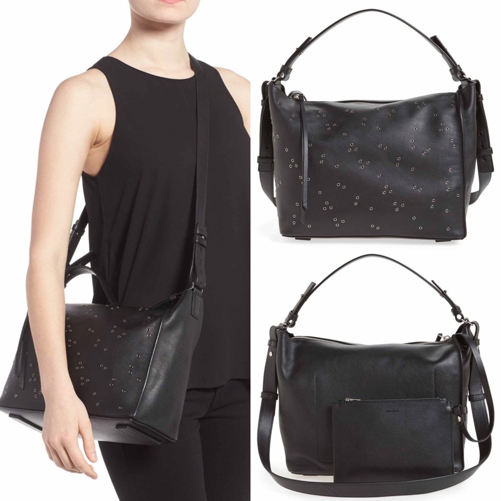 ALLSAINTS JUNAI STUDDED CONVERTIBLE BAG